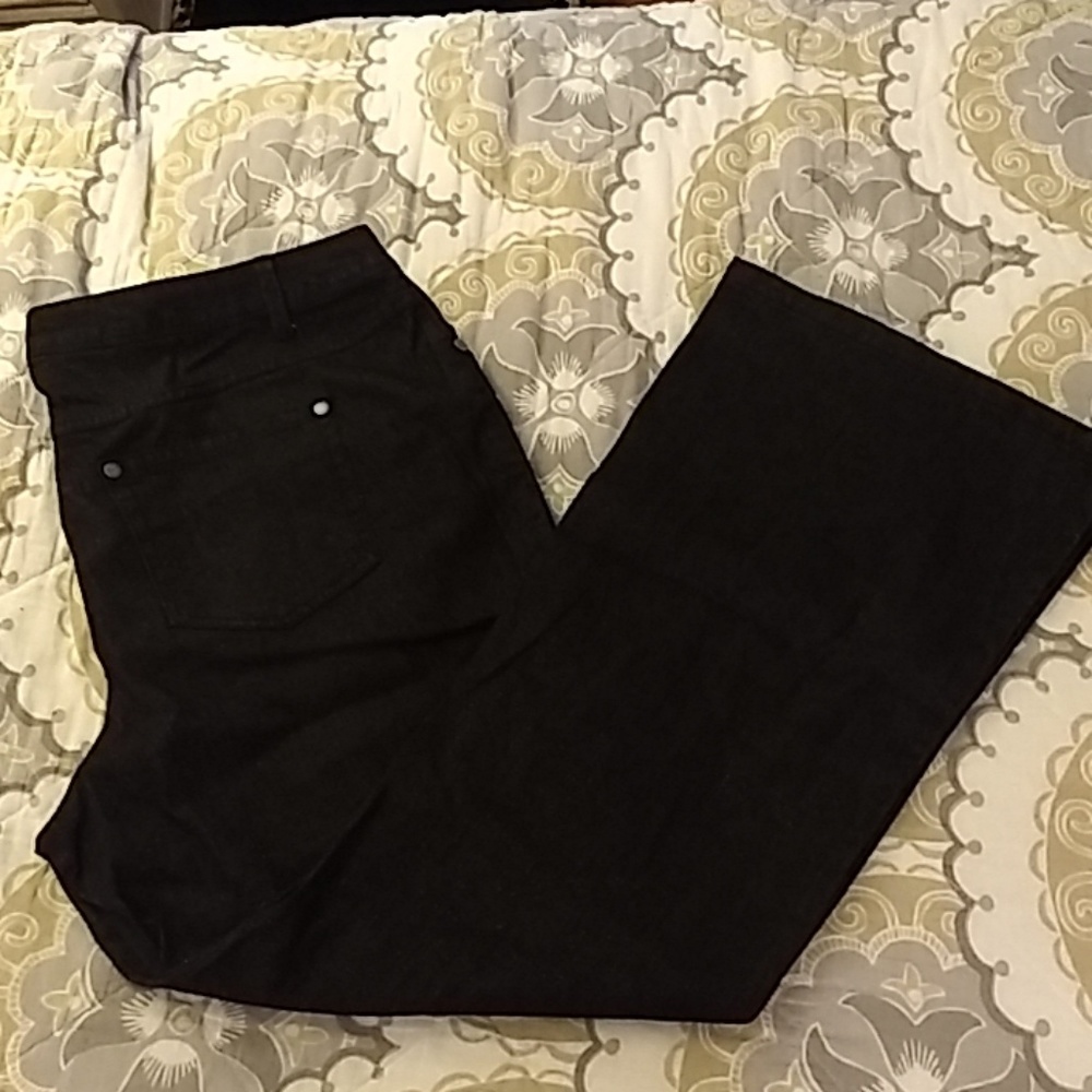 Black Sparkle Denim Jeans sz 20 Avenue NWT